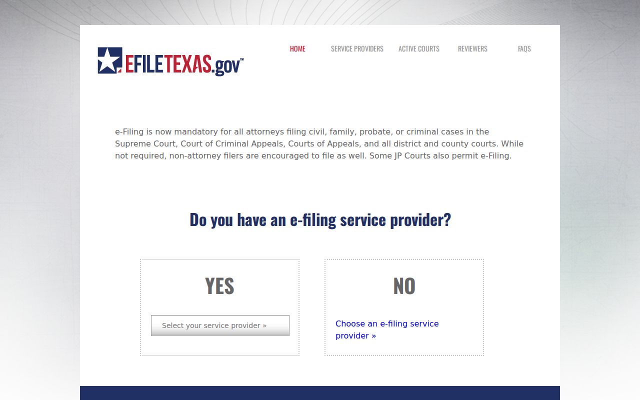 Menard County case search and eFileTexas access explanation
