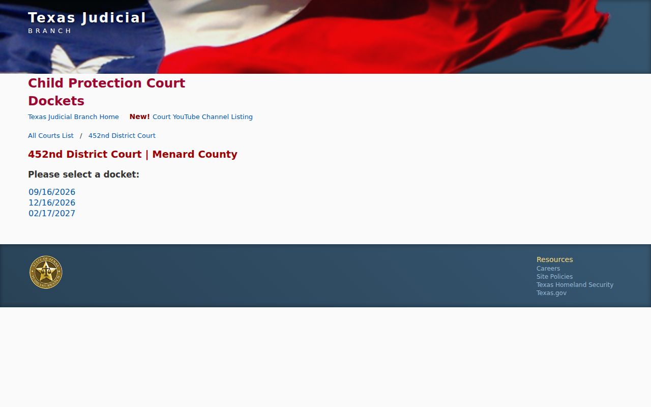 Menard County case search child protection docket selector